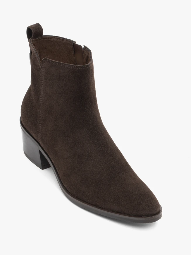 Braune Veloursstiefel