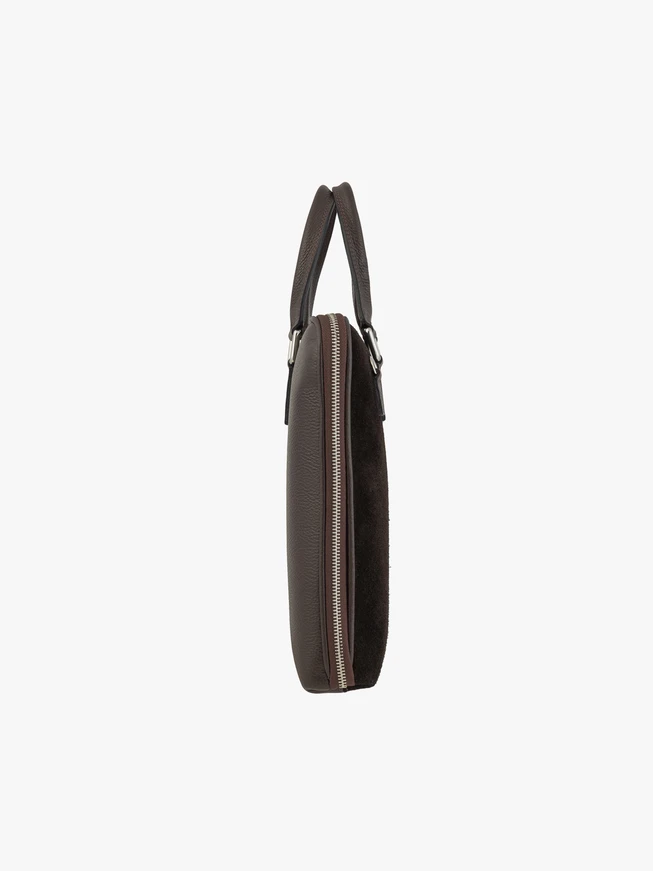 Brown leather briefcase