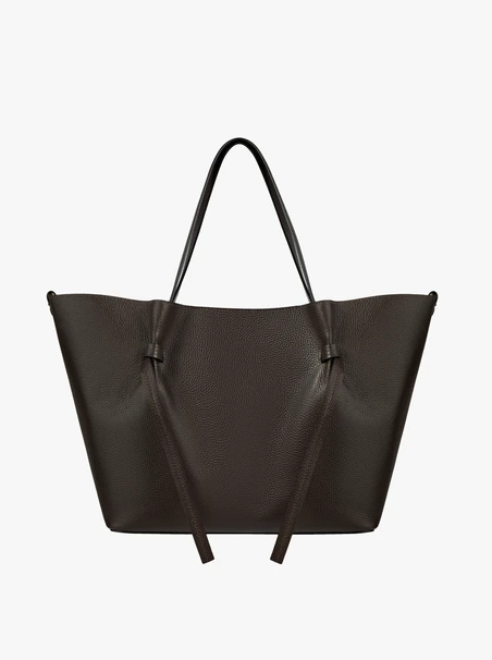 Braune große A4 Lederhandtasche