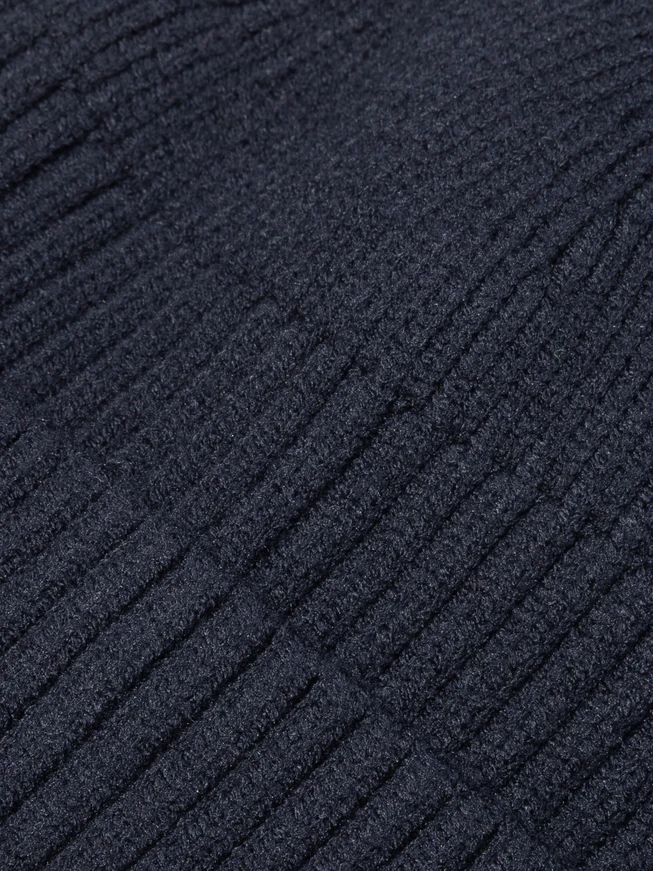 Marineblau gestreifte Mütze