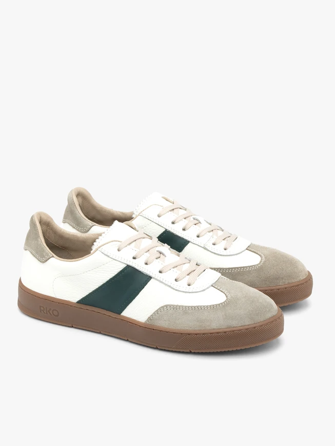 Cremefarbene sportliche Halbschuhe
