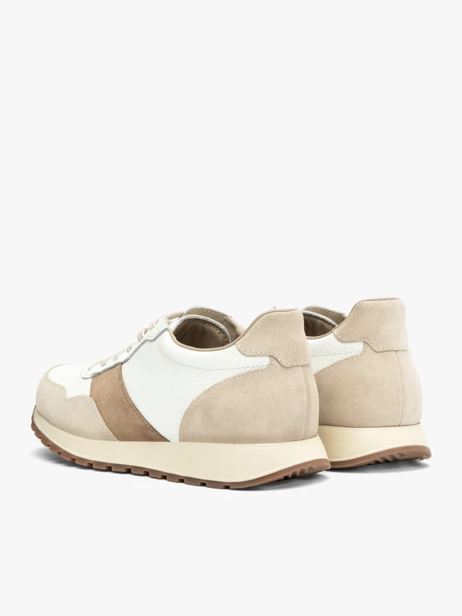Cream-Brown Lace-Up Men’s Shoes