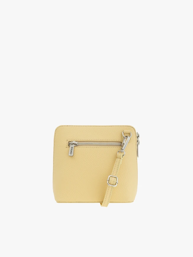 Yellow Ryłko Leather Small Zip Bag