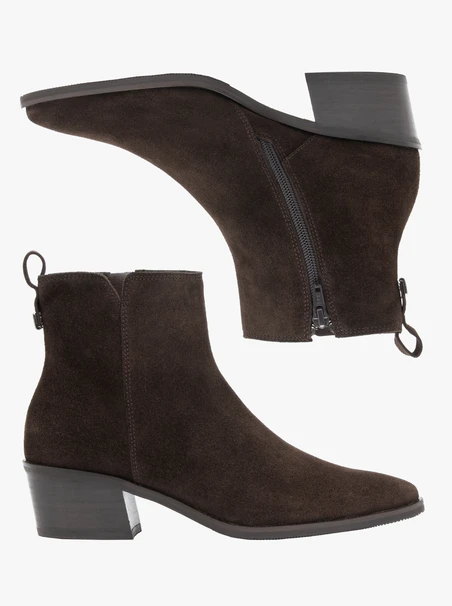 Brown velour boots