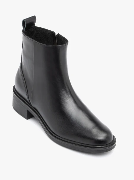 Black leather boots