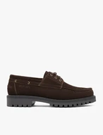 Ciemnobrązowe półbuty boat shoes