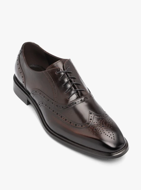 Ciemnobrązowe eleganckie półbuty