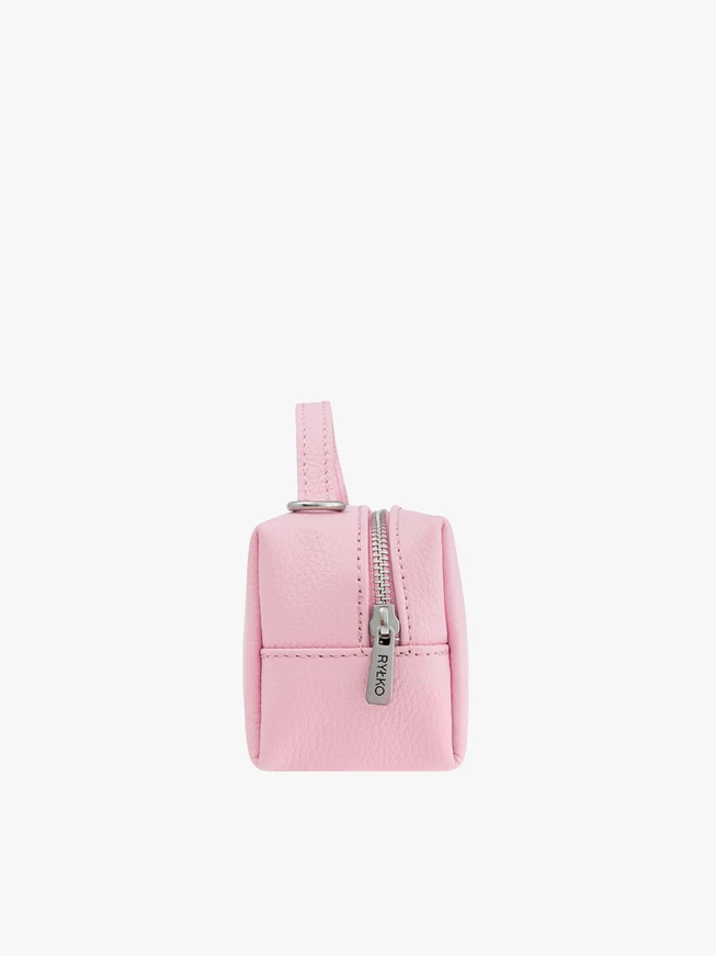 Hellrosa kleine Lederhandtasche