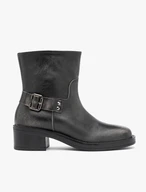 Schwarz-graue Biker-Stiefeletten