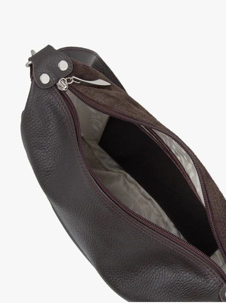 Dunkelbraune Handtasche mit Quaste