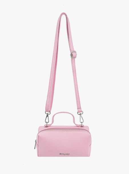Light Pink Leather Small Shoulder Bag
