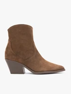 Braune Cowboystiefel aus Velours