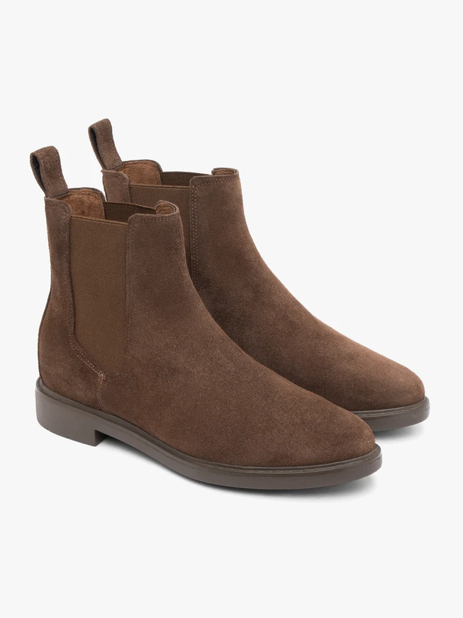 Brown leather slippers