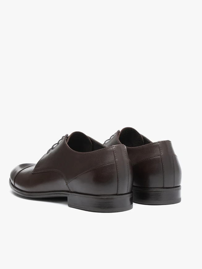 Dunkelbraune formelle Halbschuhe aus Leder