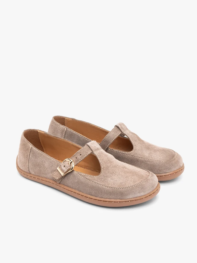 Grey barefoot ballerinas