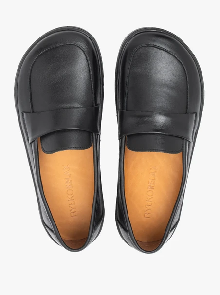 Czarne mokasyny barefoot