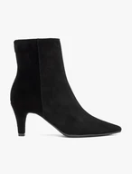 Schwarze hohe Stiefeletten mit Stilettoabsatz