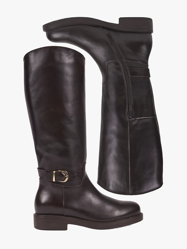 Dark brown riding boots