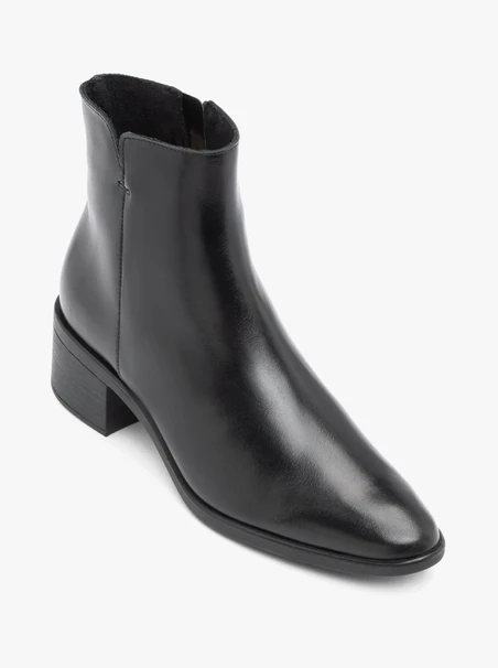 Black leather boots