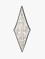 Bright 50x50 cm scarf with black pattern