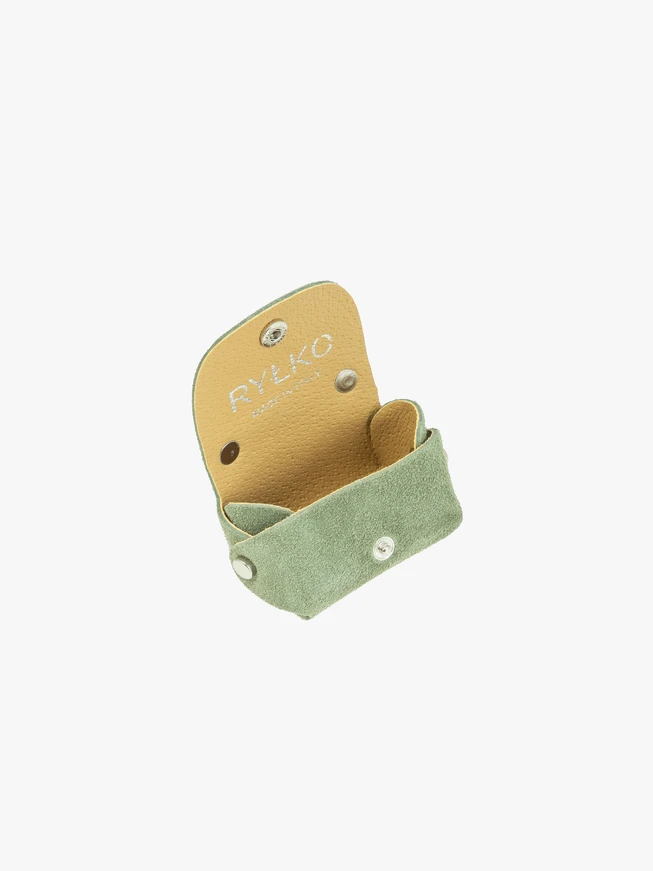 Green velour key ring