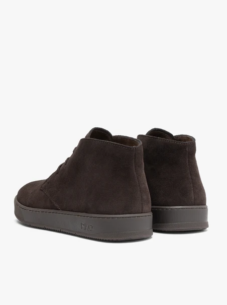 Dunkelbraune Velourslederstiefel