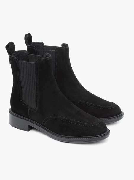 Schwarze Velourspantoffeln
