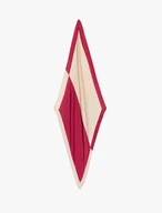 Maroon scarf 50x50 cm with cream pattern