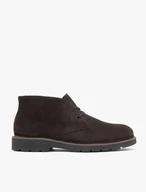 Dark brown velour leather boots