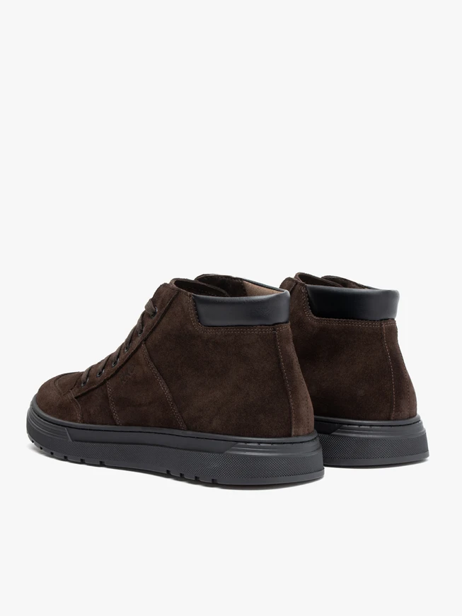 Dark brown sports sneakers