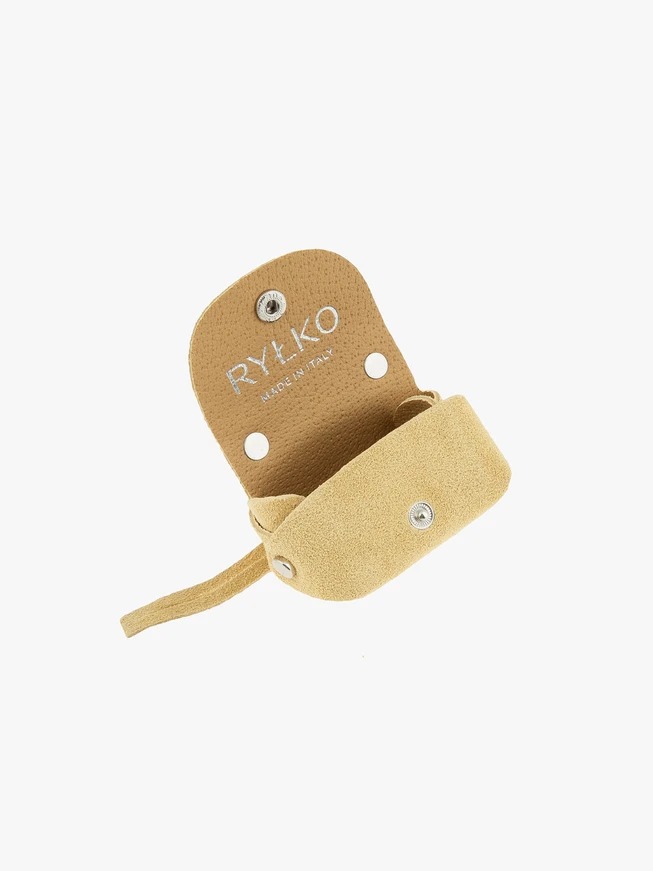 Yellow velour key ring