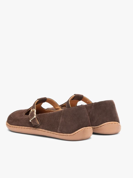 Olivefarbene Barfuß-Ballerinas