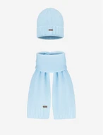 Light blue hat and scarf set