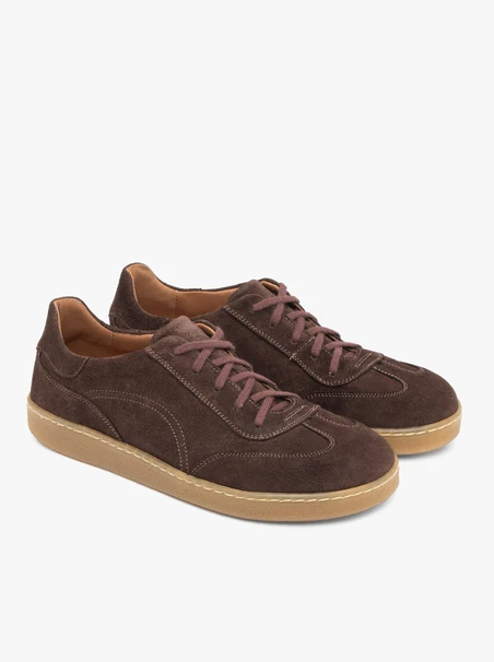 Dunkelbraune Barfuß-Halbschuhe