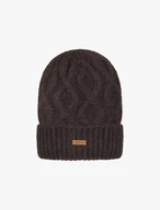 Brown hat with a braided pattern