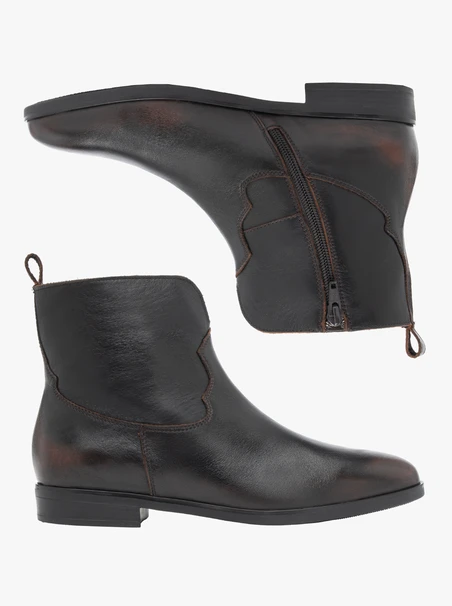 Braune Cowboystiefel aus Leder