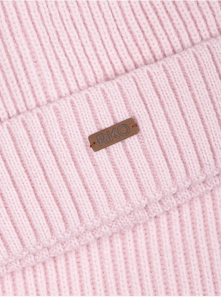 Light pink hat and scarf set