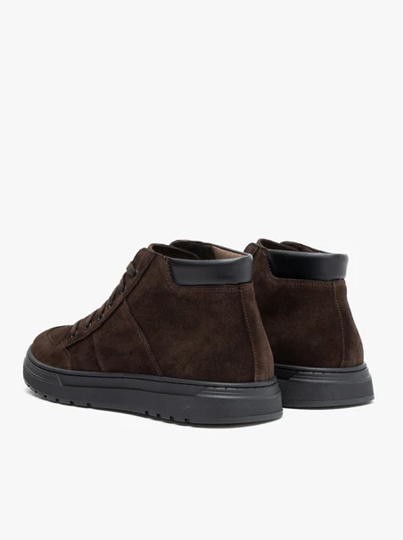 Dark brown sports sneakers
