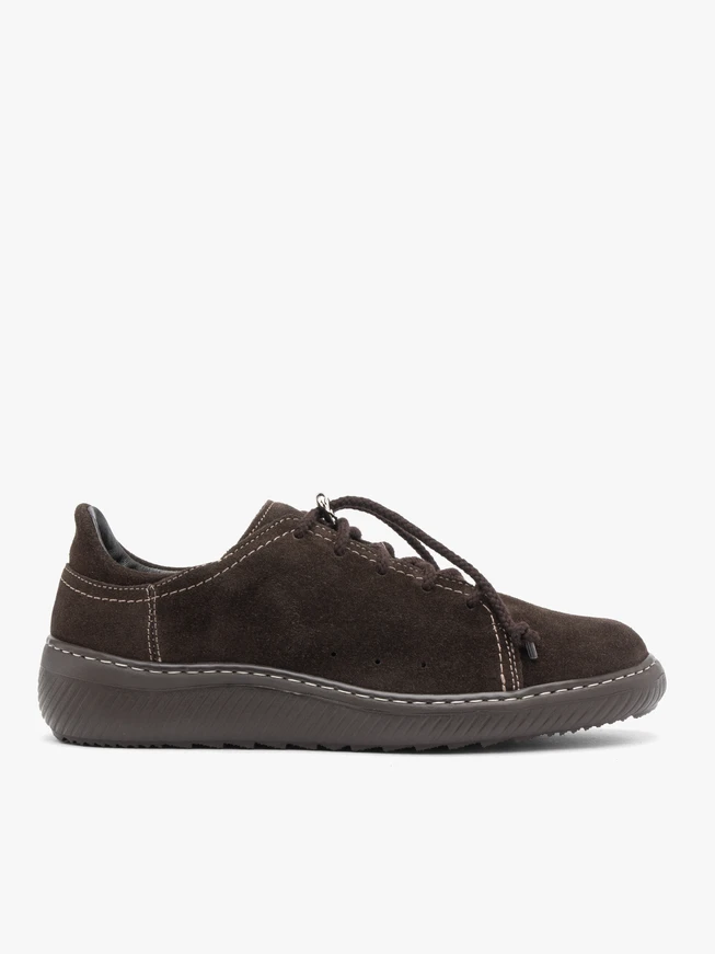 Dunkelbraune Sporthalbschuhe