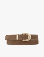 Dark beige suede leather belt