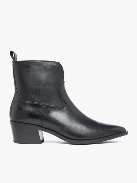 Schwarze Cowboystiefel aus Leder