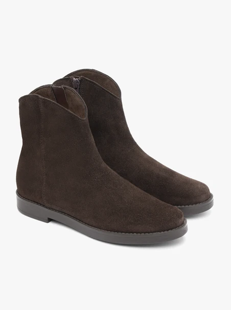Dunkelbraune Cowboystiefel aus Velours