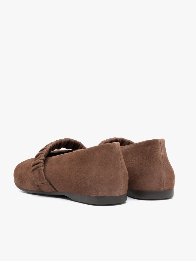 Brown strappy ballerinas