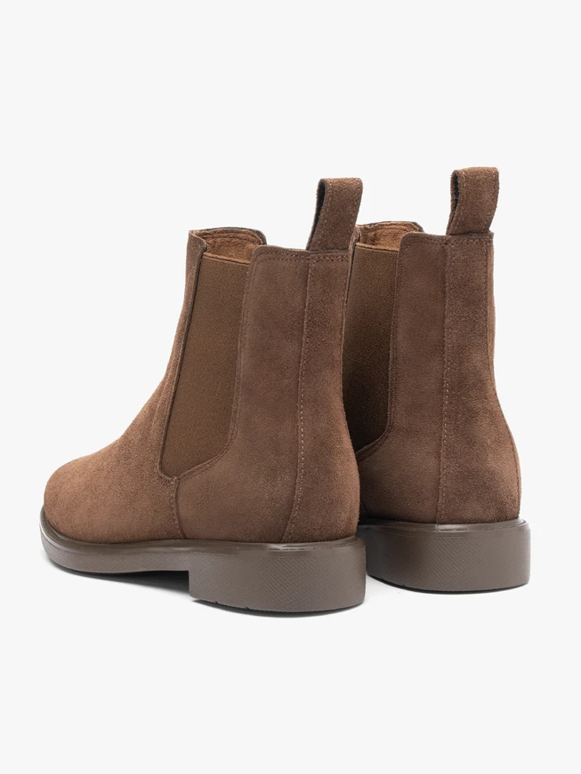 Brown leather slippers