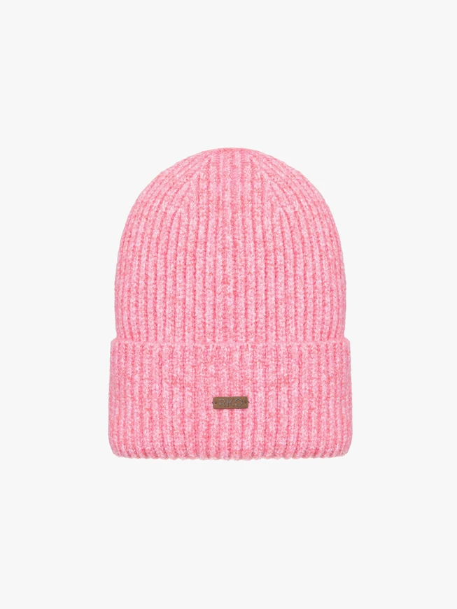 Pink hat with wool accents