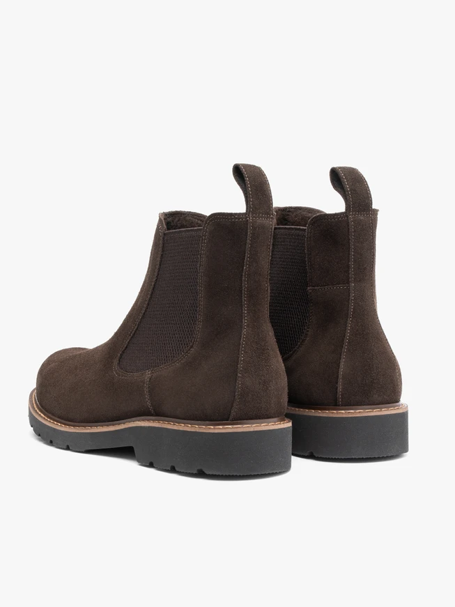 Dark brown velour slippers