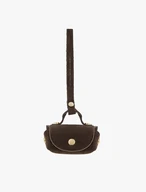 Brown velour key ring