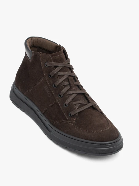 Dark brown sports sneakers