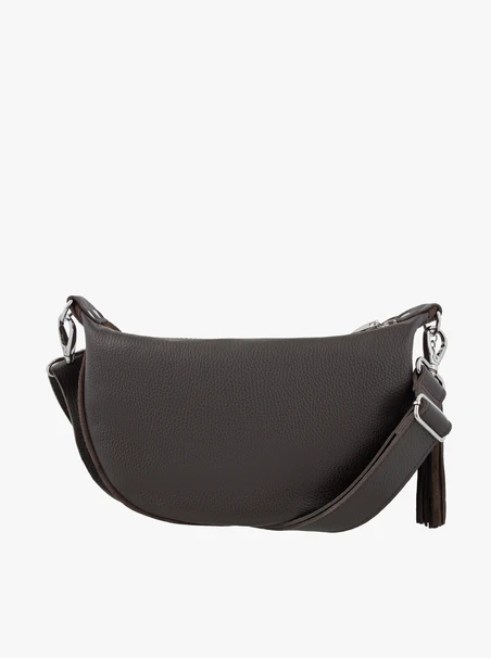 Dunkelbraune Handtasche mit Quaste