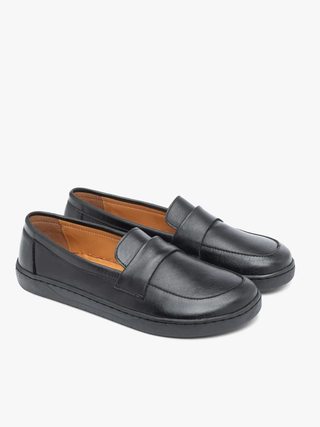Czarne mokasyny barefoot